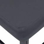 vidaXL Ensemble de canapé de jardin avec coussin 6 Pièces Noir Aluminium