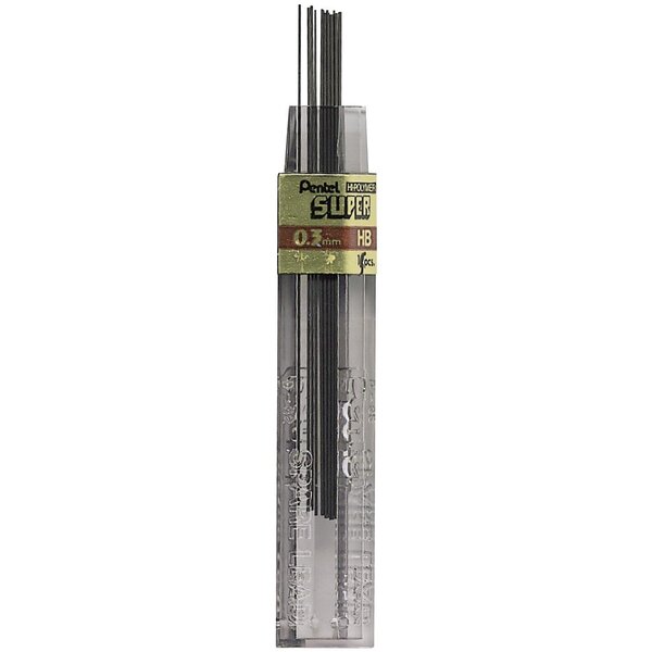 Etui de 12 mines HI-POLYMER SUPER 0 3 mm HB x 12 PENTEL