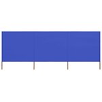 vidaXL Paravent 3 panneaux Tissu 400 x 120 cm Bleu azuré