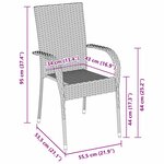 vidaXL Ensemble de salle à manger pour jardin 7 Pièces Marron Rotin PE
