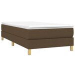 vidaXL Cadre de lit marron foncé 90x190 cm tissu
