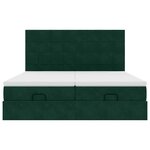 vidaXL Cadre de lit ottoman avec matelas vert foncé 200x200 cm velours