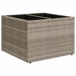vidaXL Salon de jardin 5 Pièces avec coussins gris clair résine tressée