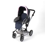 Bayer Chic 2000 587-26 - Poussette de poupée combinée JARA gris bleu foncé