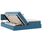 vidaXL Lit de Rangement avec matelas Bleu foncé 90 x 200 cm