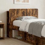 vidaXL Cabinet de Tête de Lit Chêne fumé Bois d'ingénierie
