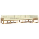 vidaXL Ensemble de canapés d'extérieur 4 Pièces Blanc et crème Polyester
