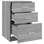 vidaXL Table de chevet Sonoma gris 40x40x63 cm Bois d'ingénierie
