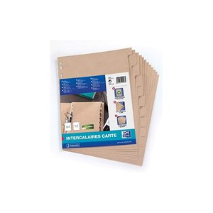 Oxford Intercalaires Touareg  12 touches  format A4  beige