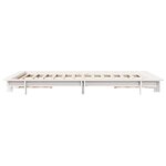 vidaXL Cadre de lit sans matelas blanc 140x200 cm bois de pin massif