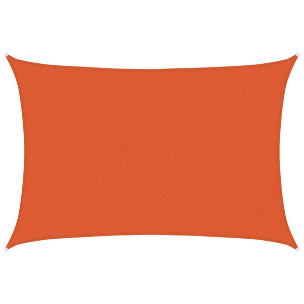 vidaXL Voile d'ombrage 160 g/m² rectangulaire orange 5x6 m PEHD