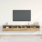 vidaXL Cabinet TV Mural 2 Pièces chêne artisanal 100x30x30cm