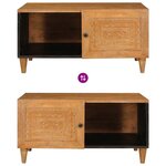 vidaXL Table basse avec étagère Marron clair 80 x 50 x 40 cm