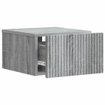 vidaXL Cabinet de chevet mural 2 Pièces Sonoma gris 33 x 34 5 x 20 cm