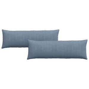 vidaXL Coussins de canapé 2 Pièces Bleu 120 x 40 cm