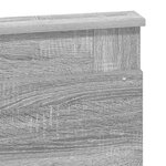 vidaXL Tête de lit Gris Sonoma 135 cm Bois d'ingénierie