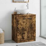 vidaXL Armoire de salle de bain Chêne fumé 54 x 41 x 70 cm