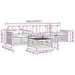 vidaXL Ensemble de canapés d'extérieur 5 pc Naturel et Anthracite
