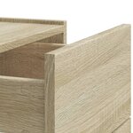 vidaXL Tables de chevet murales 2 Pièces chêne sonoma 45x30x35 cm