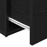vidaXL Commode Chêne noir 40.5 x 40 x 40 cm Bois d'ingénierie