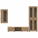 vidaXL Ensemble meuble TV FLORIN Chêne artisanal Bois d'ingénierie