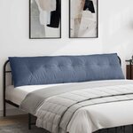vidaXL Coussin de Dos Bleu 200 x 50 cm Tissu en velours côtelé