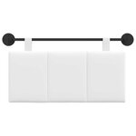 vidaXL Tête de lit suspendue Blanc tissu