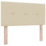 vidaXL Lit à ressorts avec matelas crème  100x200 cm  en tissu