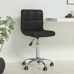 vidaXL Chaise de bureau pivotante Noir Similicuir