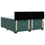 vidaXL Sommier à lattes de lit et matelas Vert foncé 200x200cm Velours