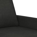 vidaXL Canapé à 3 places Noir 180 cm Tissu