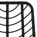 vidaXL Tabourets de bar lot de 2 Noir Résine tressée et acier