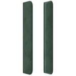 vidaXL Tête de lit avec oreilles Vert foncé 163x16x118/128 cm Velours