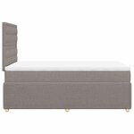 vidaXL Sommier à lattes de lit avec matelas taupe 120x190 cm tissu