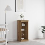 vidaXL Buffet avec lumières LED chêne artisan 41x37x100 cm