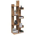vidaXL Bibliothèque chêne artisanal 48x25 5x140 cm bois d'ingénierie