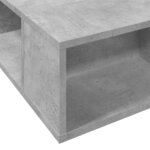 vidaXL Cadre de lit gris béton 90x190 cm bois d'ingénierie