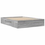 vidaXL Cadre de lit sans matelas sonoma gris 120x190 cm