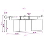 vidaXL Tête de lit suspendue Noir Tissu