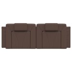 vidaXL Coussin de tête de lit Viana marron 140 cm similicuir