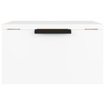 vidaXL Table de chevet murale blanc 34x30x20 cm