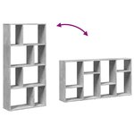 vidaXL Bibliothèque gris béton 60x20x120 5 cm bois d'ingénierie