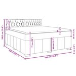vidaXL Sommier à lattes de lit avec matelas Taupe 180x200 cm Tissu
