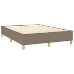vidaXL Sommier à lattes de lit avec matelas Taupe 140x200 cm Tissu