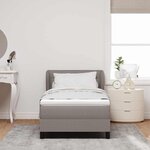 vidaXL Lit à ressorts avec matelas Taupe 80 x 200 cm tissu