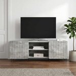 vidaXL Meuble TV Gris béton 150 x 31 x 52 cm Bois d'ingénierie