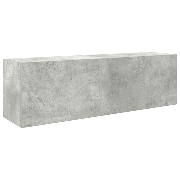 vidaXL Armoire murale de bain gris béton 100x25x30cm bois d'ingénierie