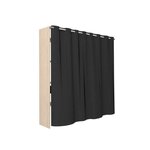 EKIPA Dressing avec rideau - Décor chene jackson et noir - L 198 x P 48 x H 203 cm - COMO