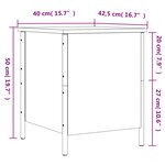 vidaXL Banc de rangement sonoma gris 40x42 5x50 cm bois d'ingénierie
