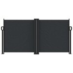 vidaXL Auvent latéral rétractable noir 120x1000 cm